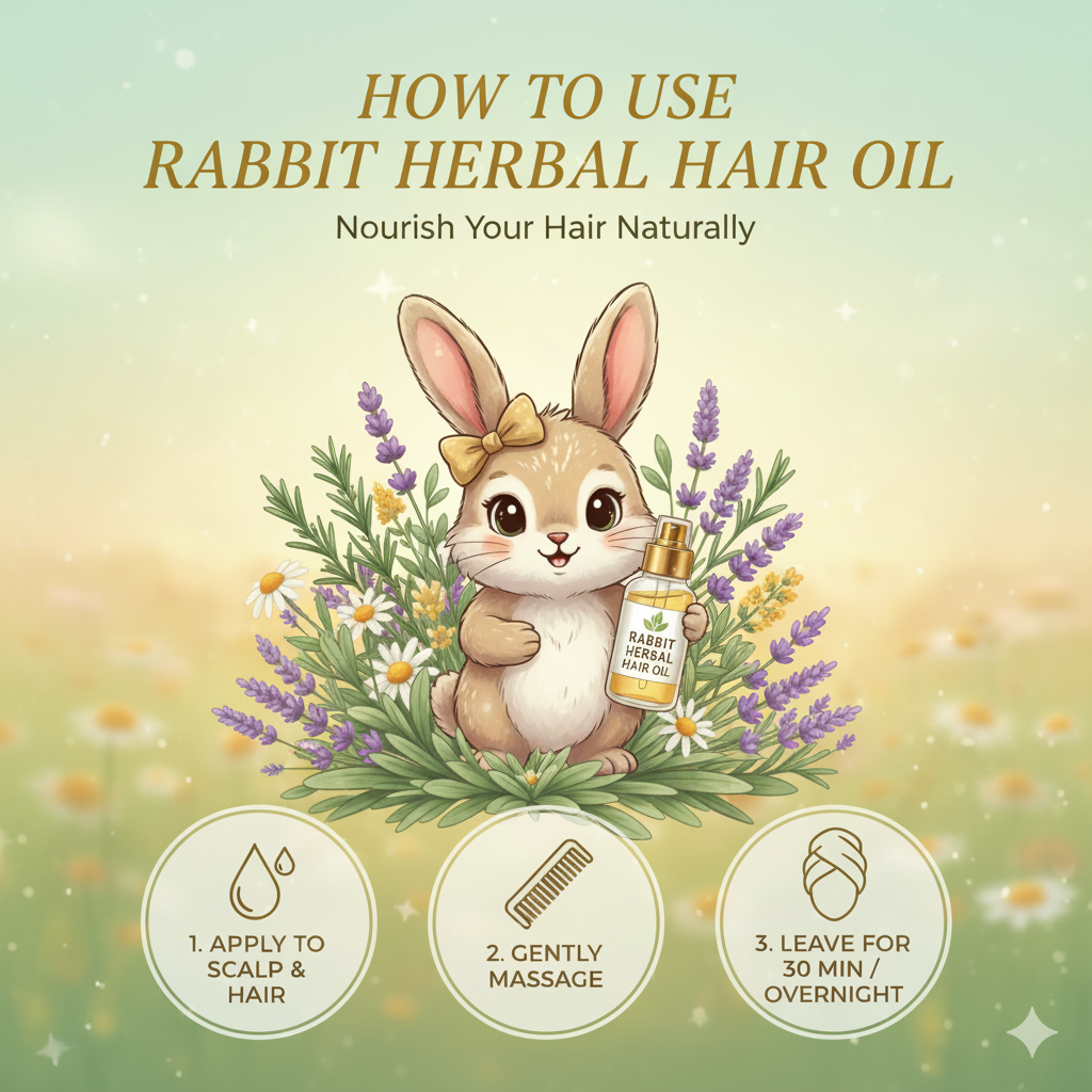 Rabbit Herbal Hair Oil – 100% Stronger, Healthier Growth